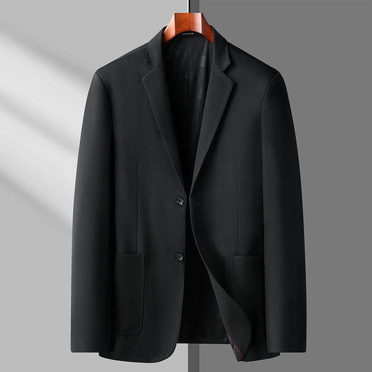 Herren Elegantes Einreihiges Sakko mit atmungsaktivem Wollmix und aufgesetzten Taschen Nord Taschen