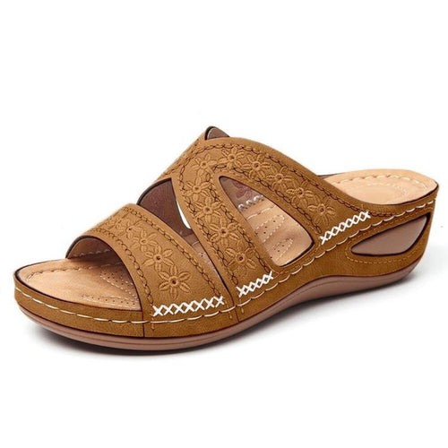 Damen bequeme Riemchensandalen mit ergonomischer Fußbettgestaltung
