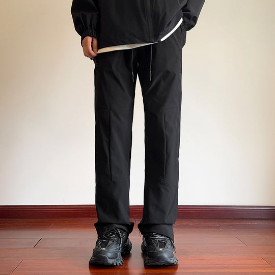 Herren Wasserabweisende Tech-Hose mit geradem Bein, verstärkten Kniepartien & Tunnelzug Nord Taschen