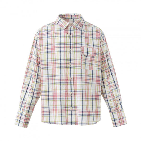Unisex Karierte Overshirt-Hemdjacke mit Brusttasche und Boxy-Schnitt Nord Taschen