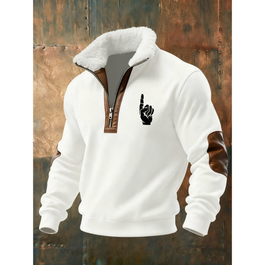 Herren Klassischer Kapuzenpullover mit Fleece-Detail Nord Taschen