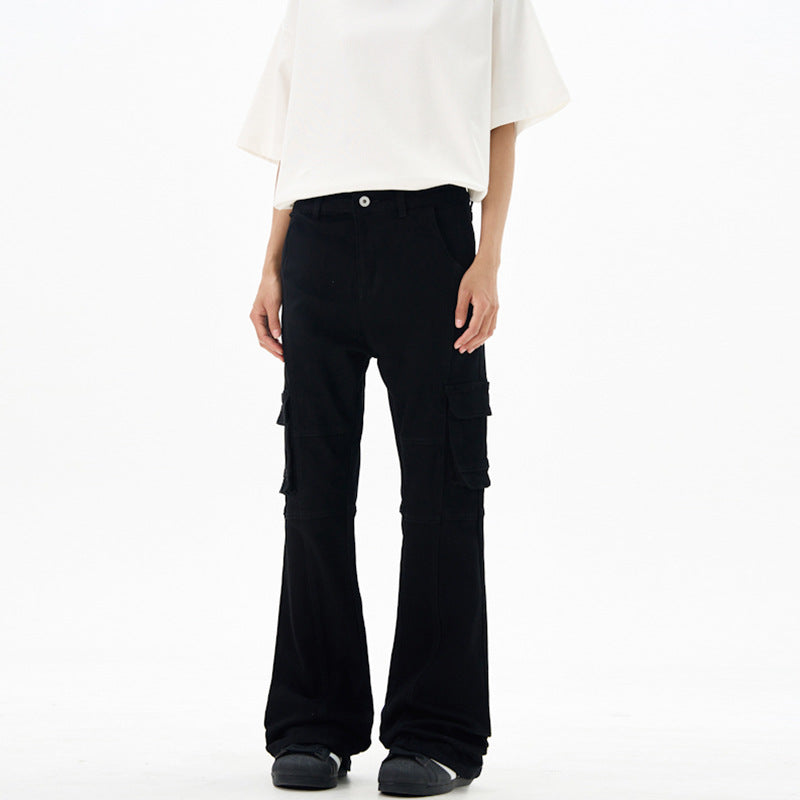 Damen Cargohose im Flared-Cut mit Utility-Taschen und verlängertem Saum Nord Taschen