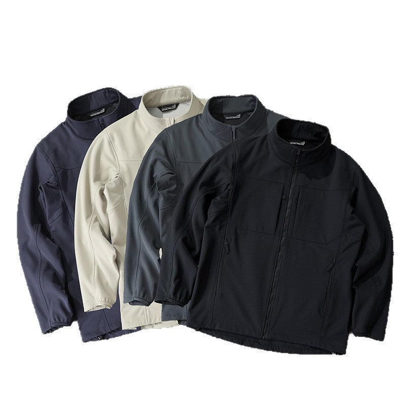 Herren Technische Softshelljacke mit Stehkragen und verdeckten Reißverschlusstaschen Nord Taschen