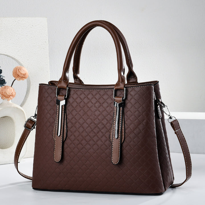 Damen elegante Henkeltasche mit strukturiertem Leder Nord Taschen
