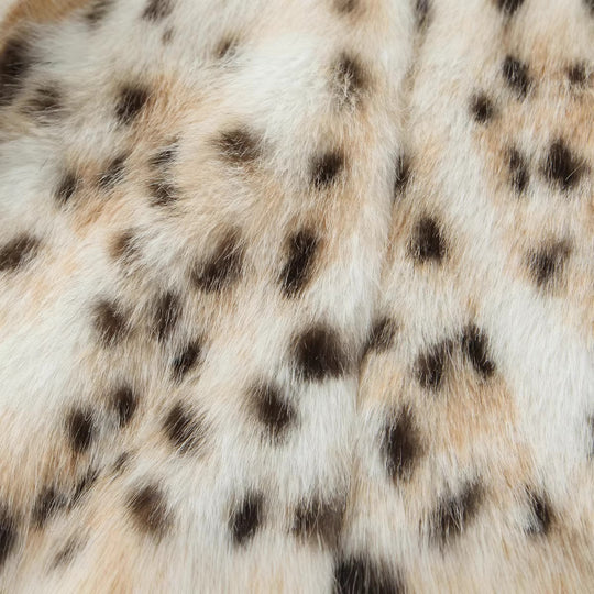 Damen langer Kunstfellmantel im Leopardenmuster mit Oversize-Schnitt Nord Taschen