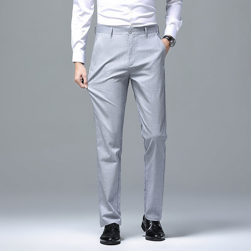 Herren Schmale Chino-Businesshose mit Bügelfalte und leichtem Stretch Nord Taschen