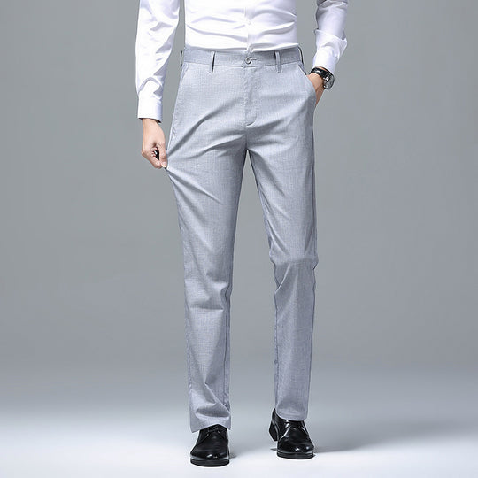 Herren Schmale Chino-Businesshose mit Bügelfalte und leichtem Stretch Nord Taschen