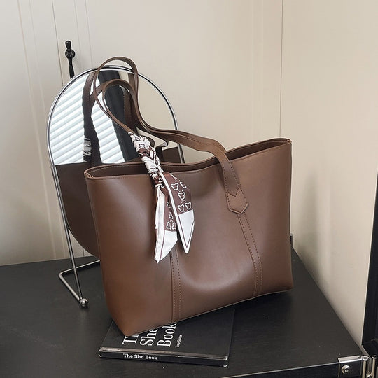 Damen elegante Shopper-Tasche mit modischem Halstuch Nord Taschen