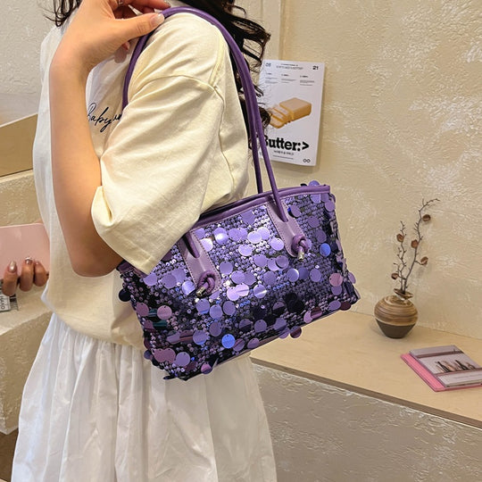 Damen glamouröse Umhängetasche mit funkelndem Pailletten-Design Nord Taschen