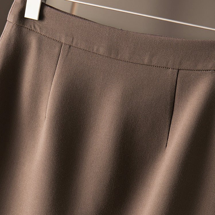 Damen Eleganter Midirock mit hoher Taille Nord Taschen