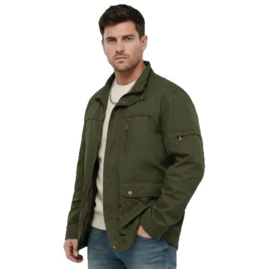 Herren leichte Outdoor-Utility Jacke mit Stehkragen Nord Taschen