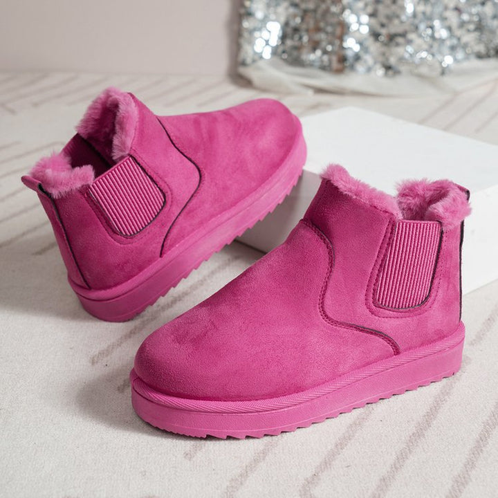Damen  gefütterte Chelsea-Ankle-Boots mit Teddyfutter, elastischer Seitenblende und rutschfester Leichtsohle Nord Taschen