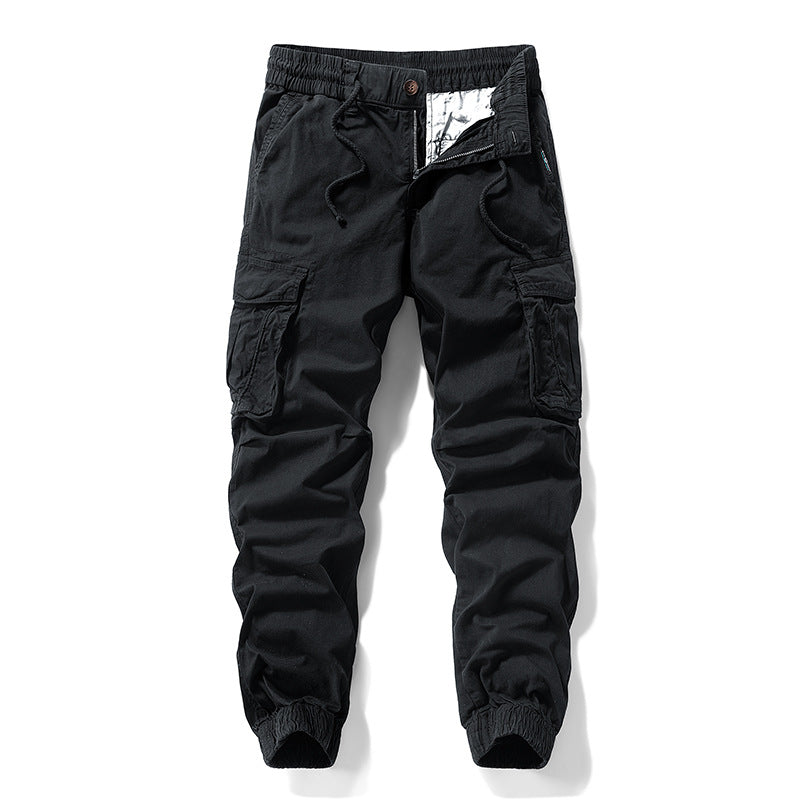 Herren Funktionale Cargo-Jogginghose mit ergonomischen Knieabnähern, Kordelbund und großvolumigen Klappentaschen Nord Taschen