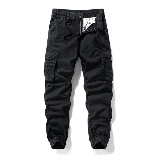 Herren Funktionale Cargo-Jogginghose mit ergonomischen Knieabnähern, Kordelbund und großvolumigen Klappentaschen Nord Taschen