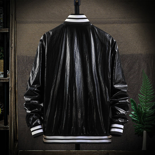 Herren Modische Übergangsjacke mit hochglänzendem Obermaterial Nord Taschen