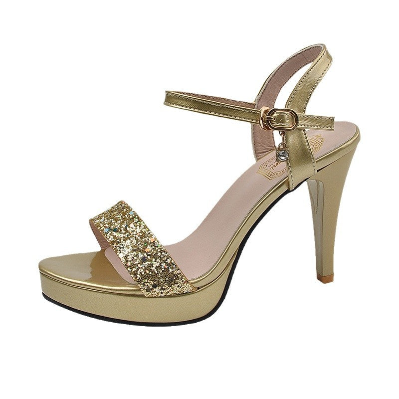 Damen elegante High Heels mit glitzerndem Riemendesign