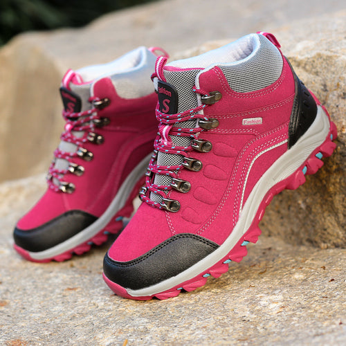 Damen knöchelhohe wasserdichte Trekking-Wanderschuhe mit rutschfester Profilsohle Nord Taschen