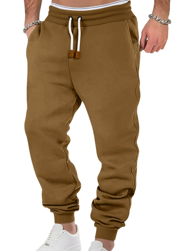 Herren nan komfortable Jogginghose aus hochwertiger Baumwollmischung mit elastischem Bund Kordelzug und Bündchen