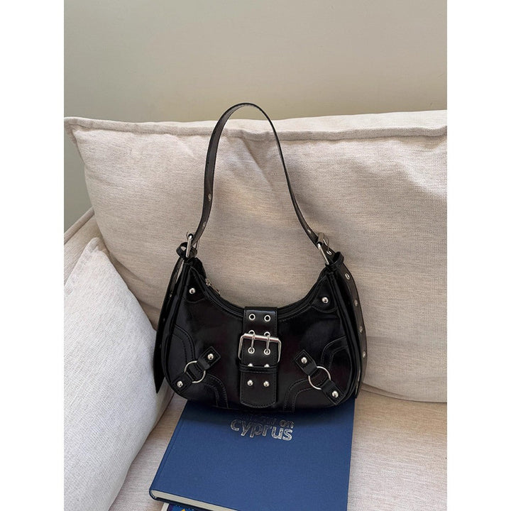Damen Hobo-Tasche mit modischem Schnallenakzent und eleganten Nieten Nord Taschen