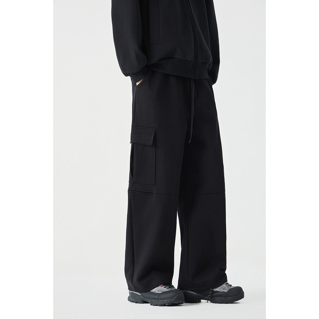 Damen Weite Cargo-Jogginghose aus French Terry mit Gummibund und aufgesetzten Klappentaschen Nord Taschen