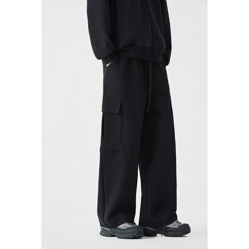 Damen Weite Cargo-Jogginghose aus French Terry mit Gummibund und aufgesetzten Klappentaschen Nord Taschen