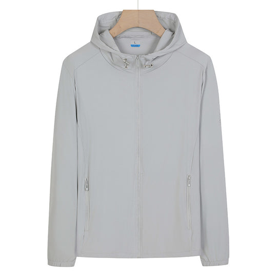 Unisex Leichte wind- und wasserabweisende Kapuzen‑Übergangsjacke mit durchgehendem Reißverschluss, Reißverschlusstaschen & elastischen Bündchen Nord Taschen