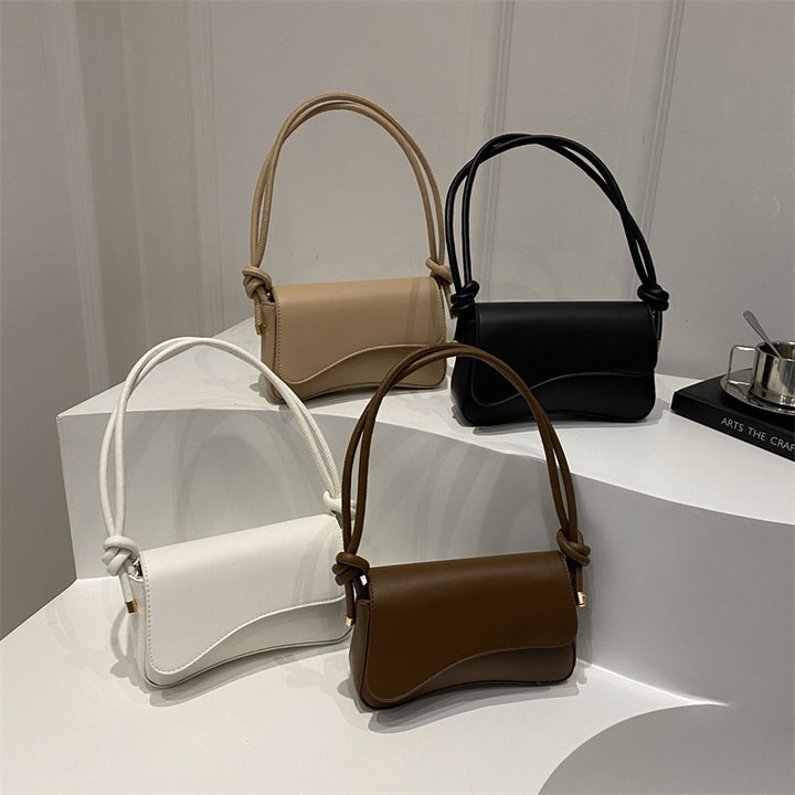 Damen elegante Clutch Tasche mit Raffiatur Nord Taschen
