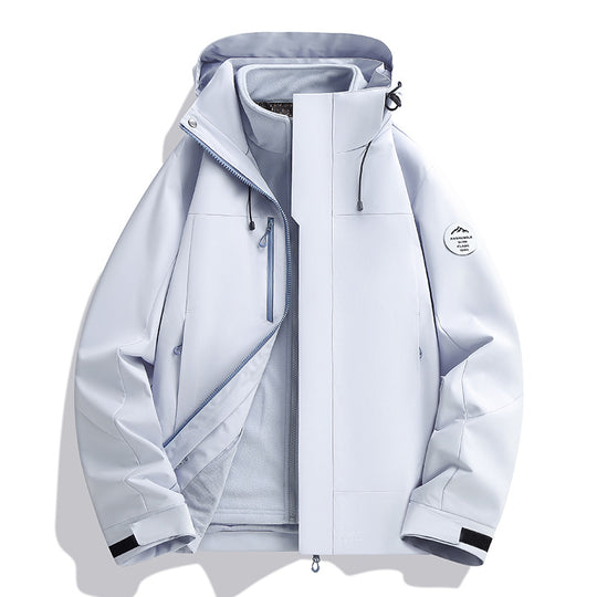 Herren Wetterfeste Softshelljacke mit Fleece‑Innenfutter, verstellbarer Kapuze & Reißverschluss‑Brusttasche Nord Taschen