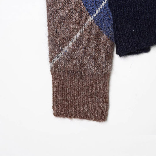 Damen Argyle‑Strickpullover mit kastigem Cropped‑Schnitt Nord Taschen