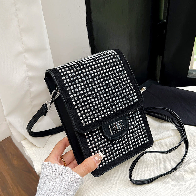 Damen Glamouröse Umhängetasche mit Strassverzierungen Nord Taschen