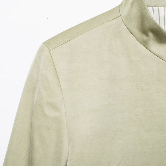 Damen Asymmetrische Jacke mit Stehkragen und Glockenärmeln Nord Taschen