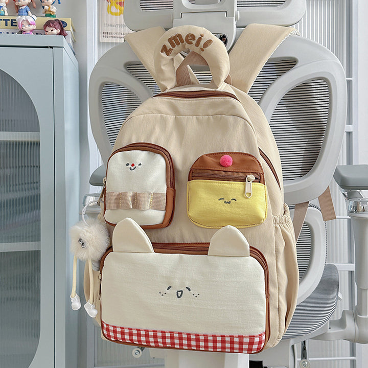 Damen Kinderrucksack mit fröhlichem Tiermotiv und innovativem Fächerdesign Nord Taschen