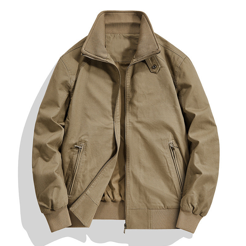 Herren Baumwoll-Canvas-Blouson mit Rippbündchen und Stehkragen Nord Taschen