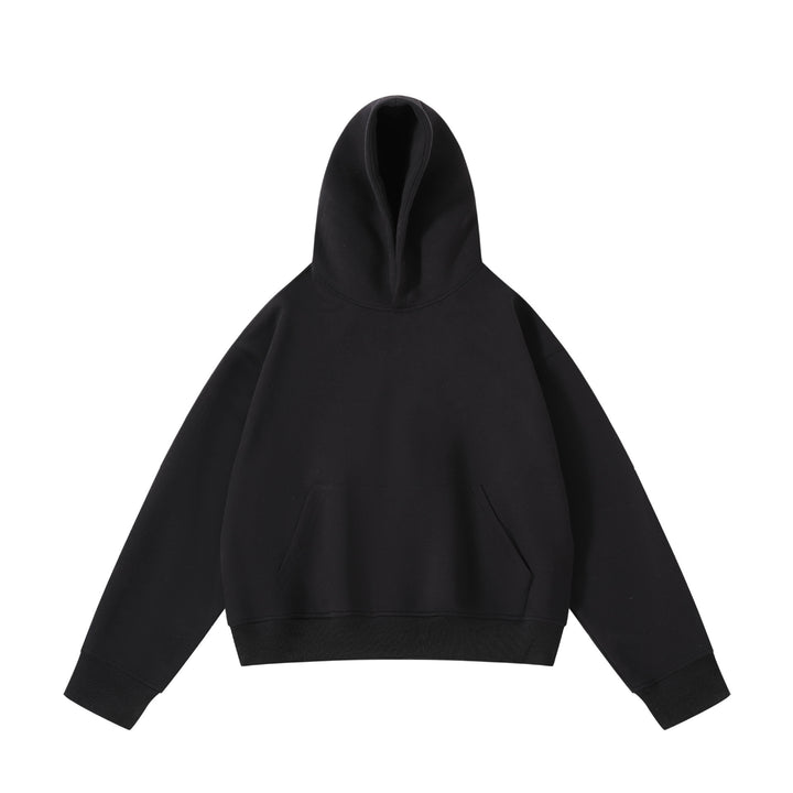 Unisex nan schwerer Oversize-Kapuzenpullover mit doppellagiger Kapuze Kängurutasche und breitem Rippbund Nord Taschen