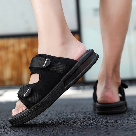 Damen Sportliche Badesandalen mit ergonomischem Klettverschluss und rutschfester Sohle