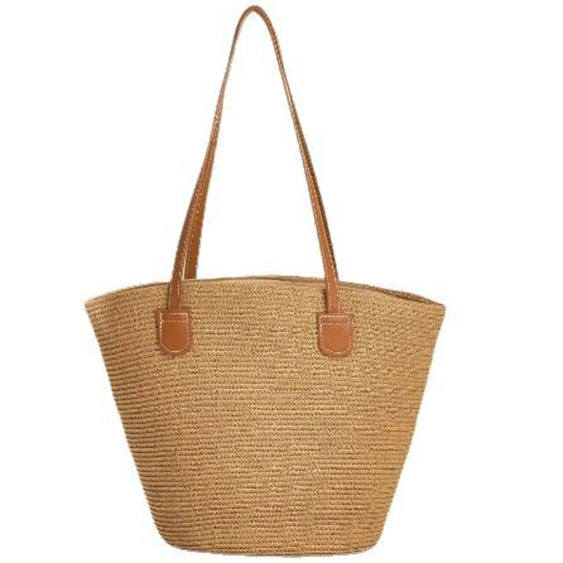 Damen Strandtasche mit hochwertigem geflochtenem Design und robusten Ledergriffen Nord Taschen