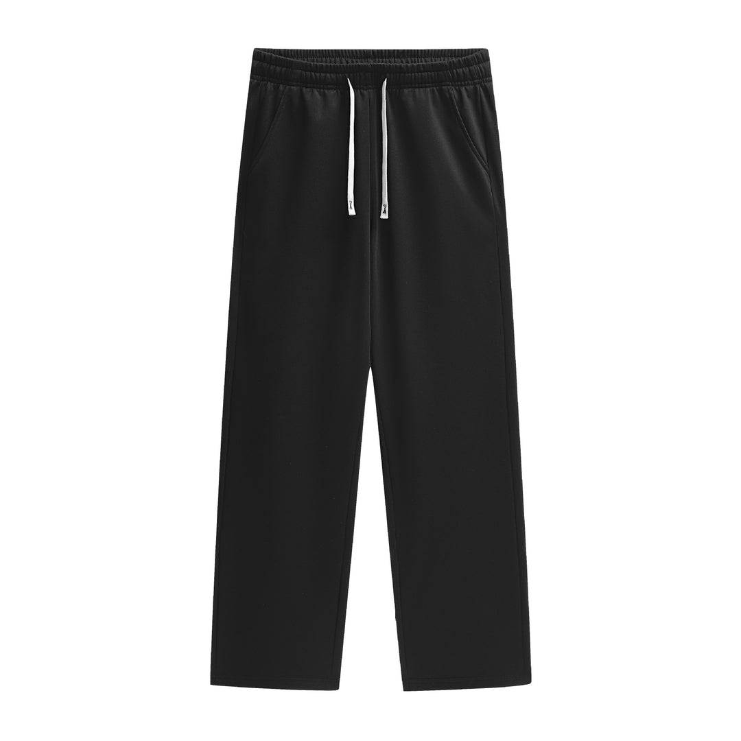 Herren Relaxed-Fit French-Terry Loungehose mit hohem Komfortbund und geradem Bein Nord Taschen