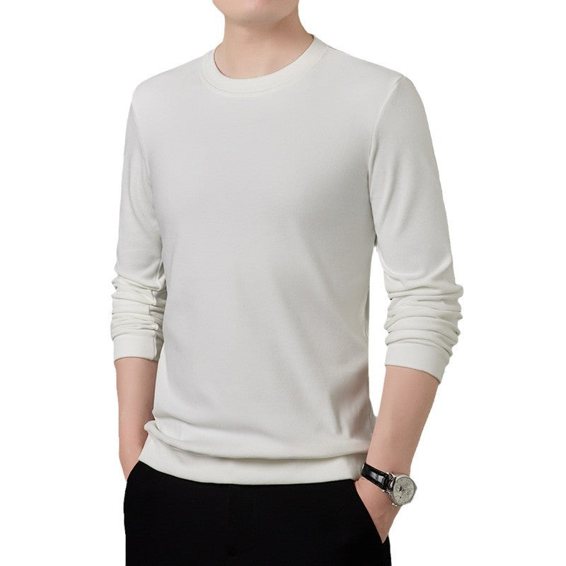 Herren Feiner Rundhals-Pullover aus leichtem Stretch-Strick mit schmaler Silhouette Nord Taschen
