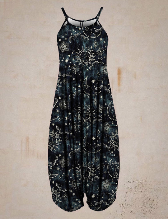 Damen Jumpsuit mit astrologischem Print Nord Taschen