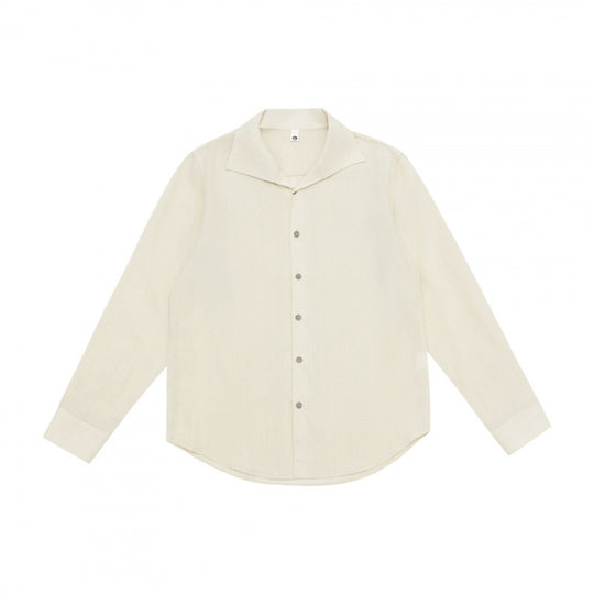 Herren Leichtes Langarm‑Hemd mit offenem Reverskragen und Boxy‑Schnitt Nord Taschen
