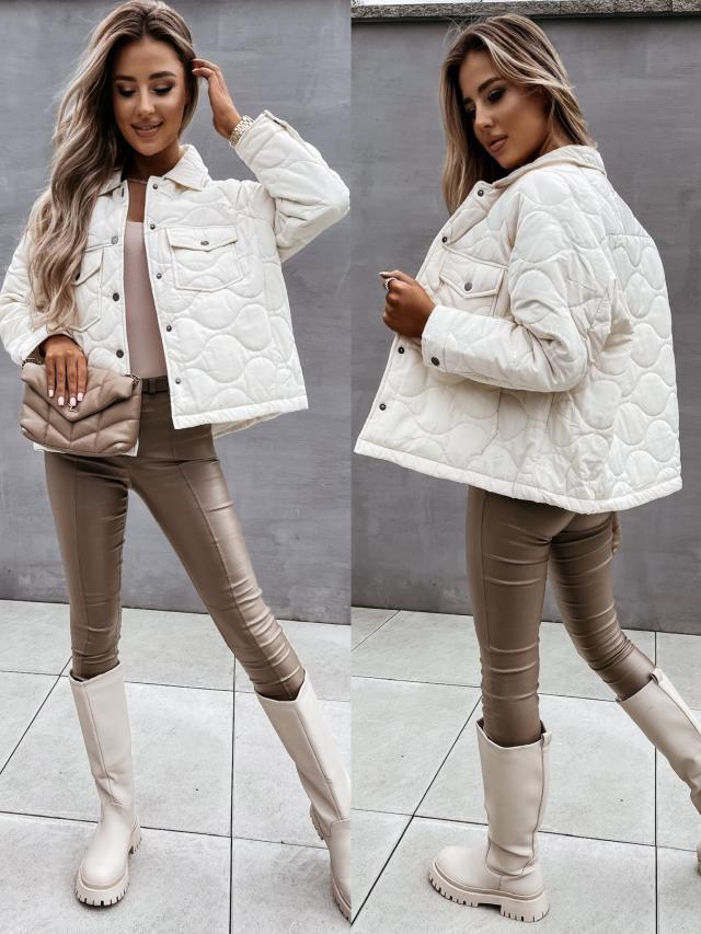 Damen gesteppte Übergangsjacke mit trendigem Oversized-Schnitt