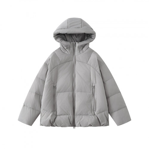 Unisex Kurz geschnittene thermoisolierende Pufferjacke mit verstellbarer Kapuze und Zwei-Wege-Reißverschluss Nord Taschen