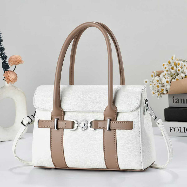 Damen elegante Handtasche mit strukturiertem Lederdesign und abnehmbarem Schulterriemen Nord Taschen