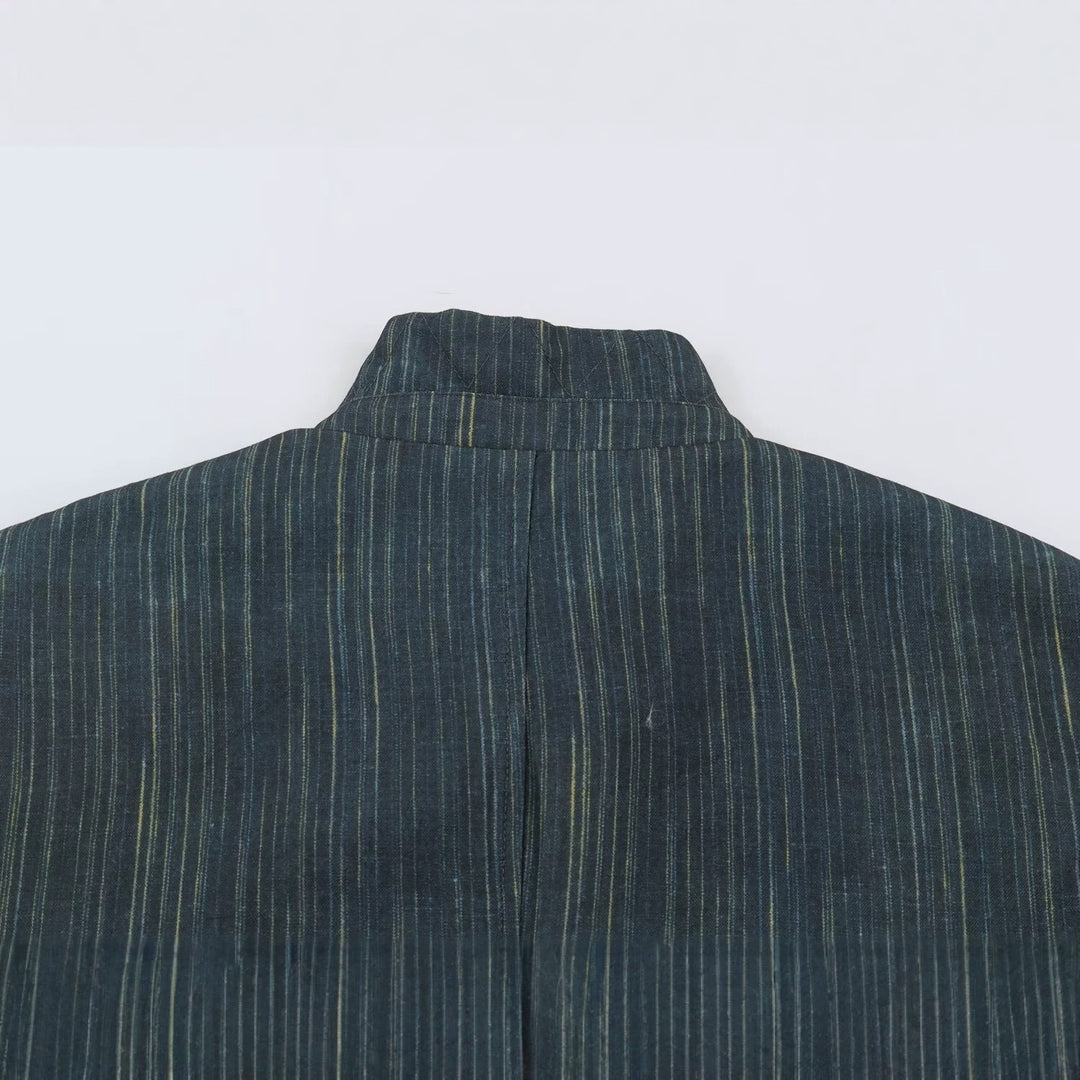 Damen Lang geschnittener Blazer mit Stehkragen und aufgesetzten Taschen Nord Taschen