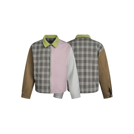 Damen Patchwork‑Blousonjacke im Boxy‑Cut mit Kordkragen Nord Taschen