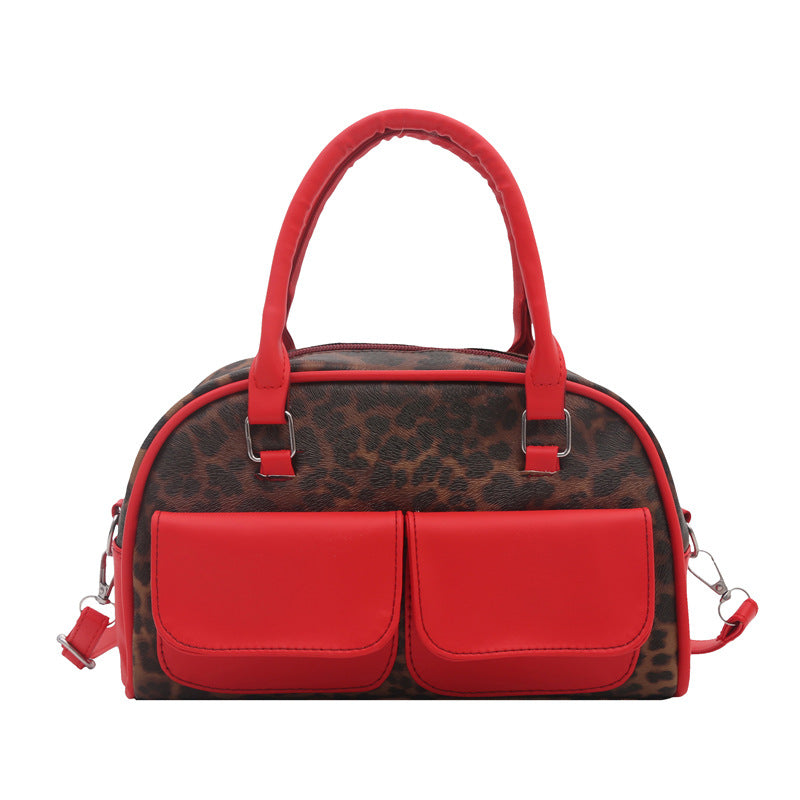 Damen Handtasche mit einzigartigem Leopardenmuster und praktischem Fächersystem Nord Taschen