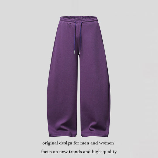 Damen Palazzo-Sweatpants mit hohem Elastikbund, Kordelzug und extra weitem Bein Nord Taschen