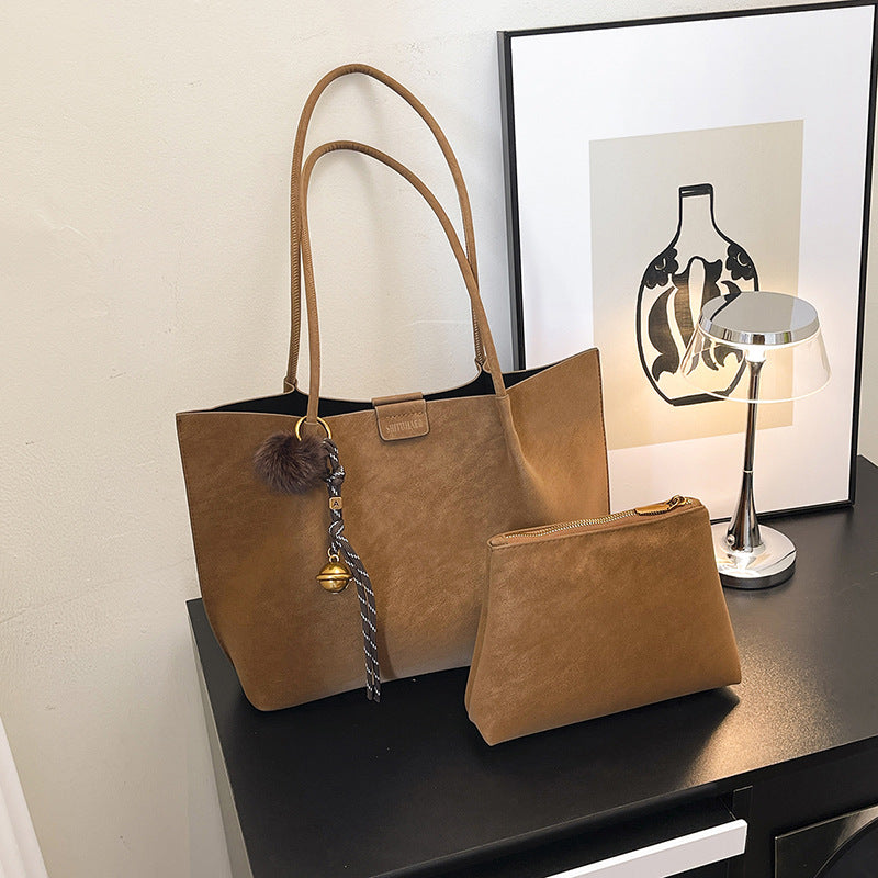 Damen elegante Schultertasche mit abnehmbarem Kosmetiktäschchen Nord Taschen