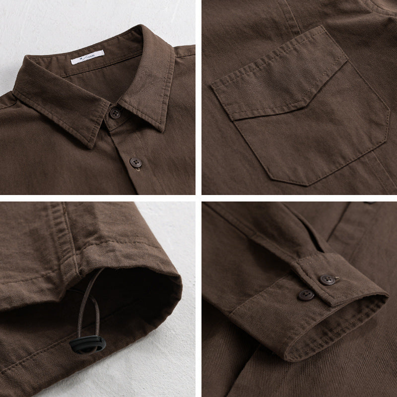 Herren Leichtes Overshirt-Jackett aus Baumwollmix mit aufgesetzter Brusttasche Nord Taschen