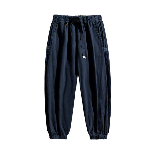 Herren Urbaner Relaxed-Jogger im Canvas‑Look mit verstellbarem Webgürtel und Utility‑Nähten Nord Taschen